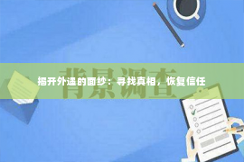 揭开外遇的面纱：寻找真相，恢复信任